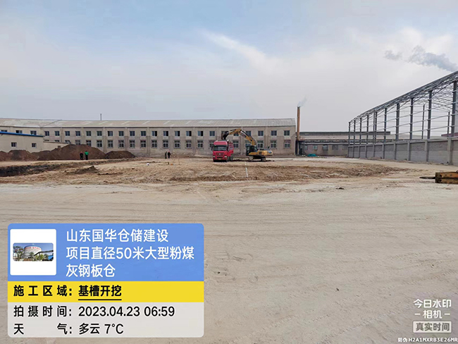 云南大型粉煤灰钢板仓直径50米项目进场